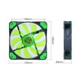 thumbnail image 5 of Xinyolin 15 LED Lights Hydraulic Bearing Long Service Life Silent 3Pin 4Pin Computer Case Fan, 5 of 8