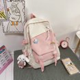 thumbnail image 4 of Bolsa Mochila casual Hit Color Student Girl Mochila Mochilas de viaje grandes (rosa) Ehuebsd Para Estrenar, 4 of 9