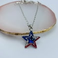 thumbnail image 3 of Patriotic Jewelry for Women - Red White Blue Necklace - Patriotic Favor (Blue Stones Necklace), 3 of 8