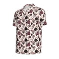 thumbnail image 3 of Daiia Retro Red Black Roses Pattern Men’s Polo Shirts,Solid Deck Shirt,Classic Fit, Breathable Cotton Polo for Casual and Sport Wear-3X-Large, 3 of 9