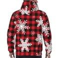 thumbnail image 7 of Salouo Snowflakes On A Buffalo Plaid Pattern Men's Fall Hoodie Sweatshirt,Sport Hoodie with Pockets for Men Pullover Casual Hooded Sweatshirt-Small, 7 of 7