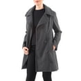 thumbnail image 4 of Alpine Swiss Norah Womens Wool Blend Peacoat Runs Large Classic Double Breasted Winter Coat Long Pea Coat Jacket GRY 2XL, 4 of 7
