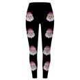 thumbnail image 4 of MKLEKYY Leggings Leggings para mujer Leggings para hacer ejercicio Pantalones con estampado navideño de bloques de color Leggings suaves y elásticos 4299, 4 of 4