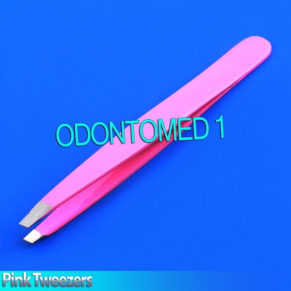 OdontoMed2011 Beauty Useful Tool Makeup Eyebrow Pink Tweezer Hair Remover Slanted Tip