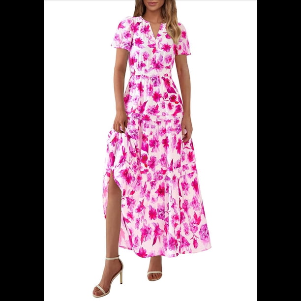 Vestido Bohemio Floral de Corta para Mujer, Imagen 6 XL