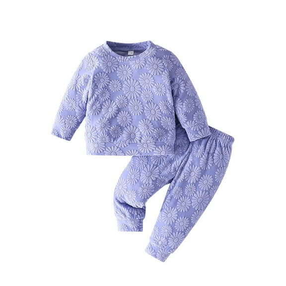 LIaqionyy Toddler Newborn Baby Girls Clothes Floral Sweatshirt Jogger Pants Set 2Pcs Outfit Fall Winter Tracksuit Sweatsuit