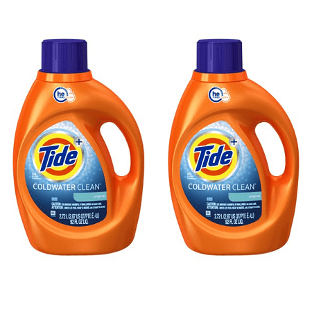 (2 pack) Coldwater Clean Fresh Scent HE Turbo Clean Liquid Laundry Detergent, 92 oz., 59 (Best Cold Water Laundry Detergent)