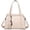 Beige, variant on NCY Women Purse and Handbags Fashion Tote PU Stiching Top Handle Satchel Shoulder Bag