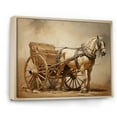 thumbnail image 2 of Designart "Minimalist Vintage American Cart With Horse" Old American Cart Floater Framed Canvas Prints, 2 of 5