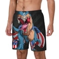 thumbnail image 2 of Balery Blue Dinosaur Mens Swim Trunks Swim Shorts for Men Quick Dry Inseam Beach Shorts with Compression Liner Pocket-X-Large, 2 of 9