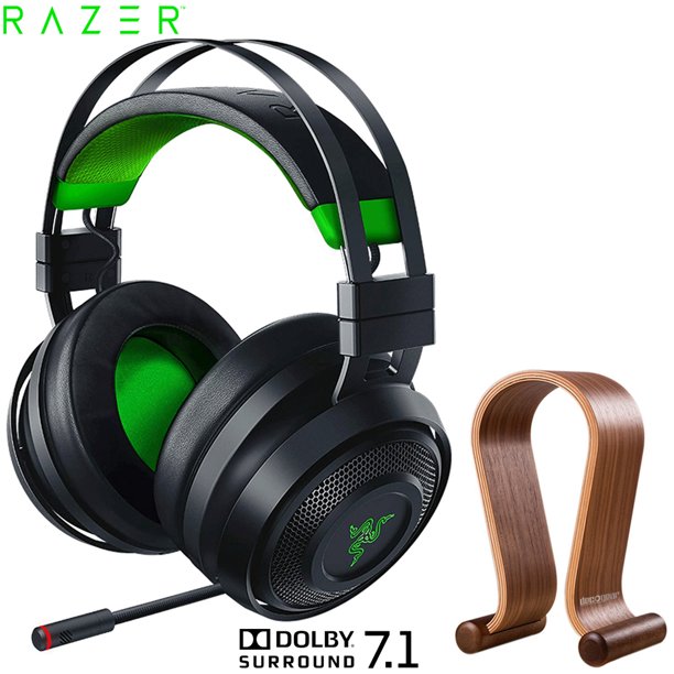 Razer Rz04 R3u1 Nari Ultimate 7 1 Surround Sound Wireless Gaming Headset For Xbox One Bundle With Deco Gear Wood Headphone Display Stand Secure Tabletop Holder Gaming Headset Hanger Walmart Com Walmart Com