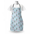 thumbnail image 3 of Ballerina Apron, Panda Ballerina in Dress and a Crown on Head, Unisex Kitchen Bib with Adjustable Neck for Cooking Gardening, Adult Size, Pale Blue Charcoal Grey, by Ambesonne, 3 of 4