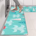 thumbnail image 2 of Kitchen Rugs Sets Of 2,Turquoise Christmas Tree Pattern Anti Fatigue Kitchen Mat Rugs Non Slip Washable,Decorative Kitchen Floor Mats for Kitchen,Sink,Laundry,17"X47", 2 of 5