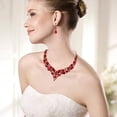 thumbnail image 4 of Rhinestone crystal necklace and earring set, 4 of 5