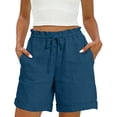 thumbnail image 5 of Women 5'' Quick Dry Running Athletic Shorts High Waisted Workout Gym Split Drawstring Short with 2 Pocket, 5 of 8