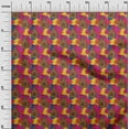 thumbnail image 3 of oneOone Polyester Spandex Red Fabric Kawai Craft Projects Decor Fabric Printed By The Yard 56 Inch Wide, 3 of 5