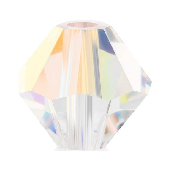 36 Pieces (6mm) Crystal AB | Preciosa Crystal Glass Rondelle Bicone Beads