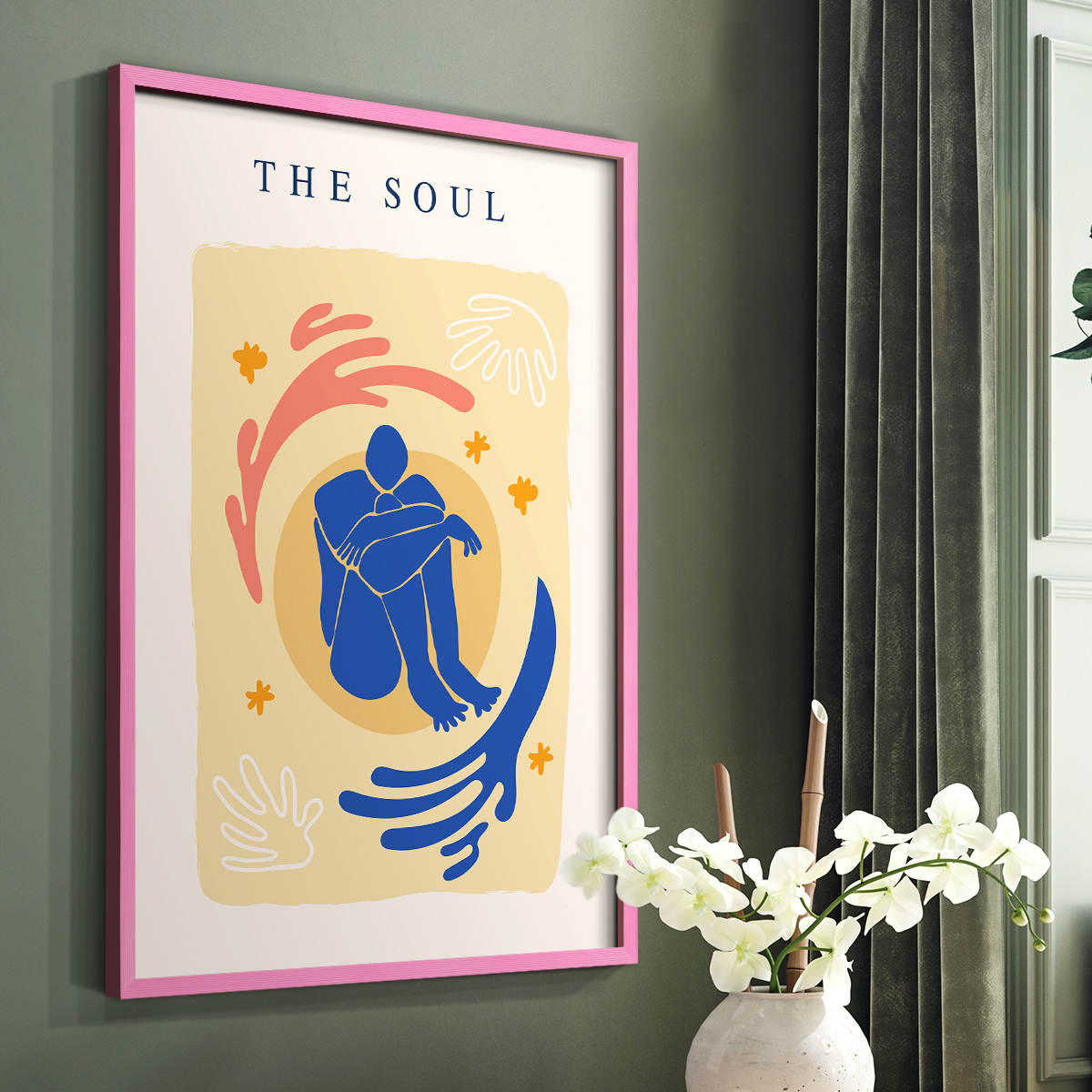Matisse CCCXII in Pink Solid Wood 11 x 14 Framed Print