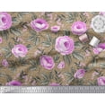 thumbnail image 2 of Soimoi Cotton Duck Fabric Leaves & Camellias Floral Print Fabric by The Yard 42 Inch Wide, 2 of 3