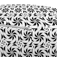 thumbnail image 3 of Black and White Pouf Cover with Zipper, Contemporary Swirly Geometric Motif Pop Art Curvy Vortex Stripes Design, Soft Decorative Fabric Unstuffed Case, 30" W X 17.3" L, Charcoal Grey, by Ambesonne, 3 of 5