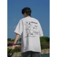 thumbnail image 3 of Camisetas de manga corta con estampado gráfico de verano para hombre, camiseta de algodón de gran tamaño con cuello redondo, camiseta de moda de calle, ropa Y2K, 3 of 5