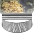 thumbnail image 4 of Pluokvzr Stainless Steel Curved Garlic Press Crusher Chopper Cutter Rocker Ginger Mincing, 4 of 9