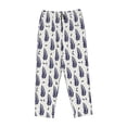 thumbnail image 4 of Xecao Blue Leaves Women's Straight Lounge Pajama Pants: The Epitome of Relaxed Sleepwear, 4 of 9