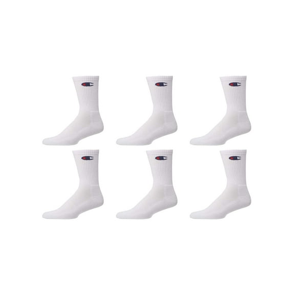 Champion Men's Crew Socks Gift Box, 6 Pack