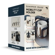 Sharper Image Walker Cup Holder for 1 Round Bars, Fits Cups & Bottles Up to 3, Mobility Aid Accessory