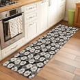 thumbnail image 4 of Vintage Flowers Runner Rug 2x6 Washable Kitchen Rug Non-Slip Lightweight Thin Soft Low Pile Bathroom Runner Black Farmhouse Pastoral Chic Floral Carpet for Hallway Laundry Room Bedroom Entryway, 4 of 8