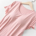 thumbnail image 5 of Posijego Women's Nightgown T-Shirts Dress Sleepshirts Built-in Bra Short Sleeve Sleepwear Soft Pajama Dress, 5 of 7