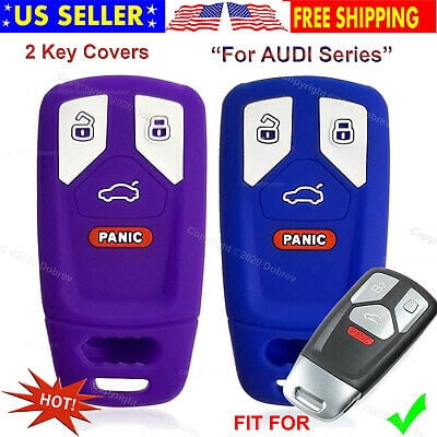 Dobrev Silicone Case Protector Fob Cover Shell Holder Keyless Entry Remote Skin for Audi 2017 2018 2019 A3 A5 A6 Q3 Q5 Q7 S6 TT Smart Key