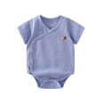 Agkizg Unisex Baby Wrap Side Snap Bodysuit, Short Sleeve Bear ...