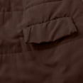 thumbnail image 6 of Fnooota Womens Winter Coats with Zipper, Fleece Lined Warm Lapel Collar Long Length Winter Jackets Coffee Size 2XL, 6 of 8