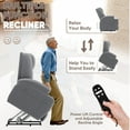 thumbnail image 4 of Homall Power Lift Recliner Chair with Massage for Living Room Recliner Chair for Elderly with Infinite Position Side Pocket and Saucer,Corduroy Gray, 4 of 7