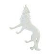 thumbnail image 2 of Injueey Estatua moderna abstracto, adorno en miniatura, diseño especial, escultura de Animal, sala de estar, escritorio, oficina, regalo de Decoración del hogar Blanco perro lobo mira el cielo Injueey HA076974-04, 2 of 6