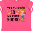 thumbnail image 4 of Inktastic Yes, This is My First Rodeo- Cowgirl in Hat and Boots Girls Toddler T-Shirt, 4 of 5