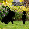 thumbnail image 4 of Matsuzay Decoración de jardín, arte de patio, adornos de conejito de Pascua, cerca de campo, letrero decorativo, enchufe, esculturas, Kits de decoración para fiestas, 4 of 6
