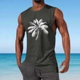 thumbnail image 2 of snilers Mens Summer Beach Tank Top Tropical Hawaiian Palm Tree Print Sleeveless Shirt Muscle Graphic Tees Vacation Shirts S, 2 of 5