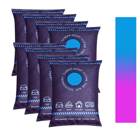 8PCS Reusable Dehumidifier Bag - Portable Car Moisture Absorber for Window Condensation Prevention
