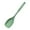 Green, variant on Large Silicone Cooking Spoon Set - Non-Stick Solid Utensils with Deep Bowl and Measurement Marks for Mixing Serving Draining Scooping and Scraping Kitchen Tasks