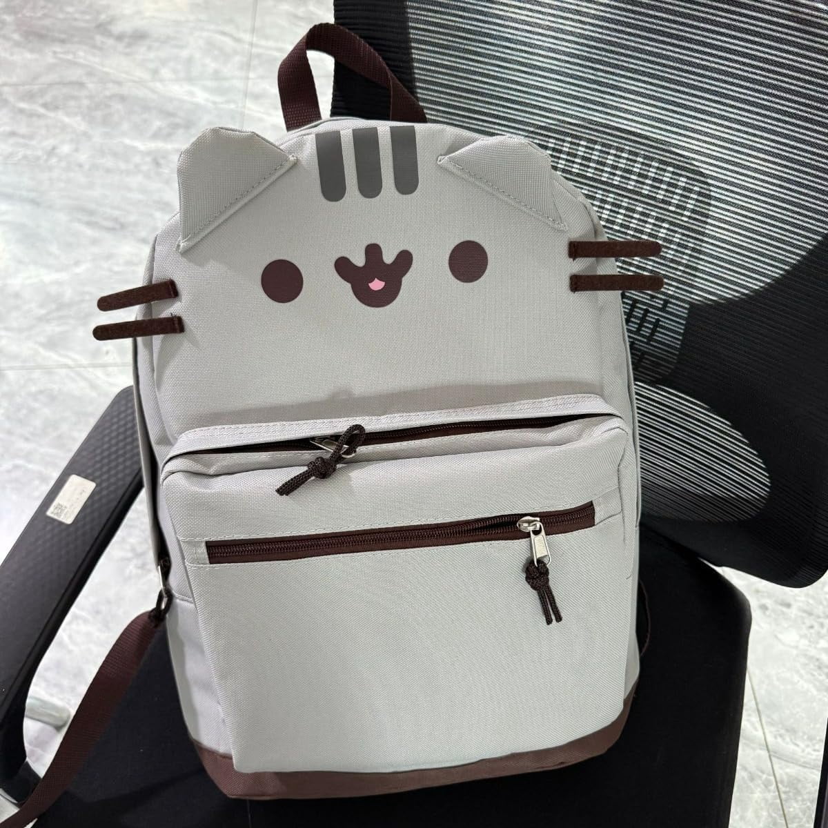 MUTRAIN Cute Cat Ear Backpack, Cat Face Backpack, Lightweight Kawaii Casual Travel Daypack with Multi Pockets, Waterproof for Work Daily