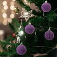thumbnail image 5 of XMMSWDLA Velvet Christmas Balls Flocked Christmas Tree 2.36inch Ornaments 12PCS Balls Xmas Hanging Ornaments Decoration, 5 of 6