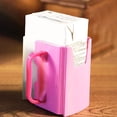 thumbnail image 2 of YOLOKE Baby Juice Box Holder Juice, Bag Holder for Toddlers No Squeeze Adjustable Folding Food Pouch and Milk Box Holder for Kids No Spill(Pink), 2 of 4