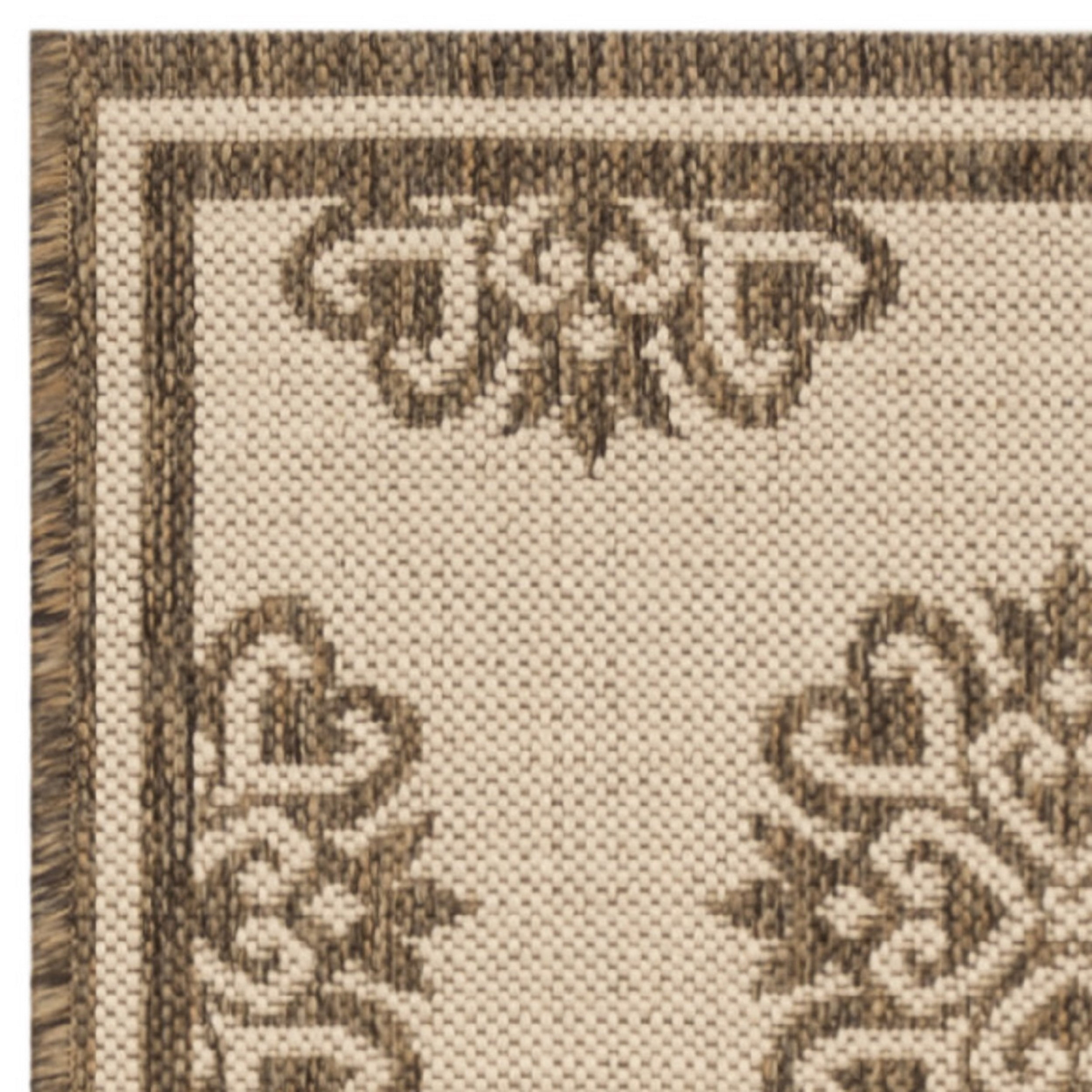 SAFAVIEH Outdoor LND181A Linden Collection Cream / Beige Rug