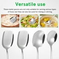 thumbnail image 6 of TOXMENT 1 Set Serving Spoons Large Spoons Stainless Steel Spoons Rice Spoon Serving Utensils Rice Spatula Soup Spoon Buffet Flatware, 6 of 8