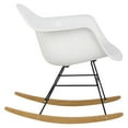 thumbnail image 4 of Hodedah Plastic Arm Rocking Bucket Seat Rocking Chair in White, 4 of 7