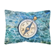Carolines Treasures BB5347PW1216 Compass Canvas Fabric Decorative Pillow  12H x16W multicolor