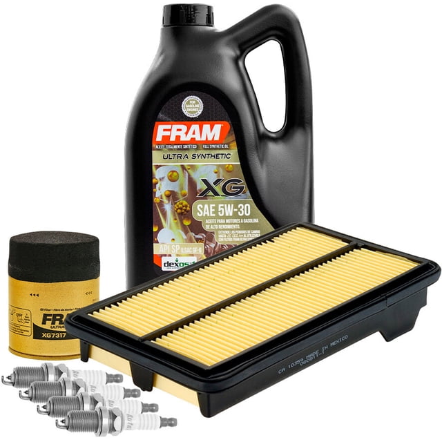 Kit De Afinación Con Aceite 5W30 Sintético, Bujías Iridio, Filtro De Aire Y Filtro Para Aceite Sintético 7 Piezas Compatible con Acura Csx L4 2.0L DE 2007 A 2011