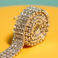 thumbnail image 2 of Cadena de diamantes de garra blanca cosida a mano Cinturón de diamantes de varias filas Ropa decorativa Bolso Accesorios Material de accesorios Cadena de garra, 2 of 6